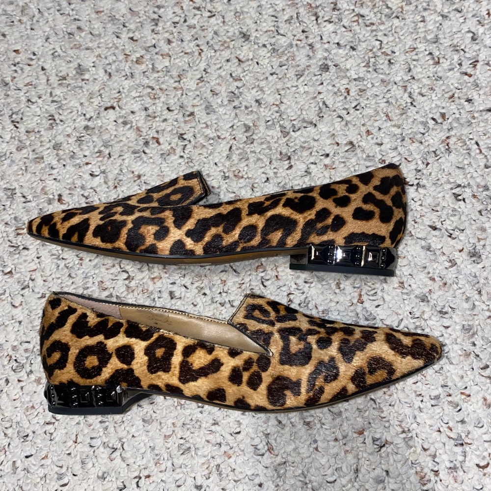 Franco Sarto Leopard Loafers 6.5- worn once. Perfect condition!